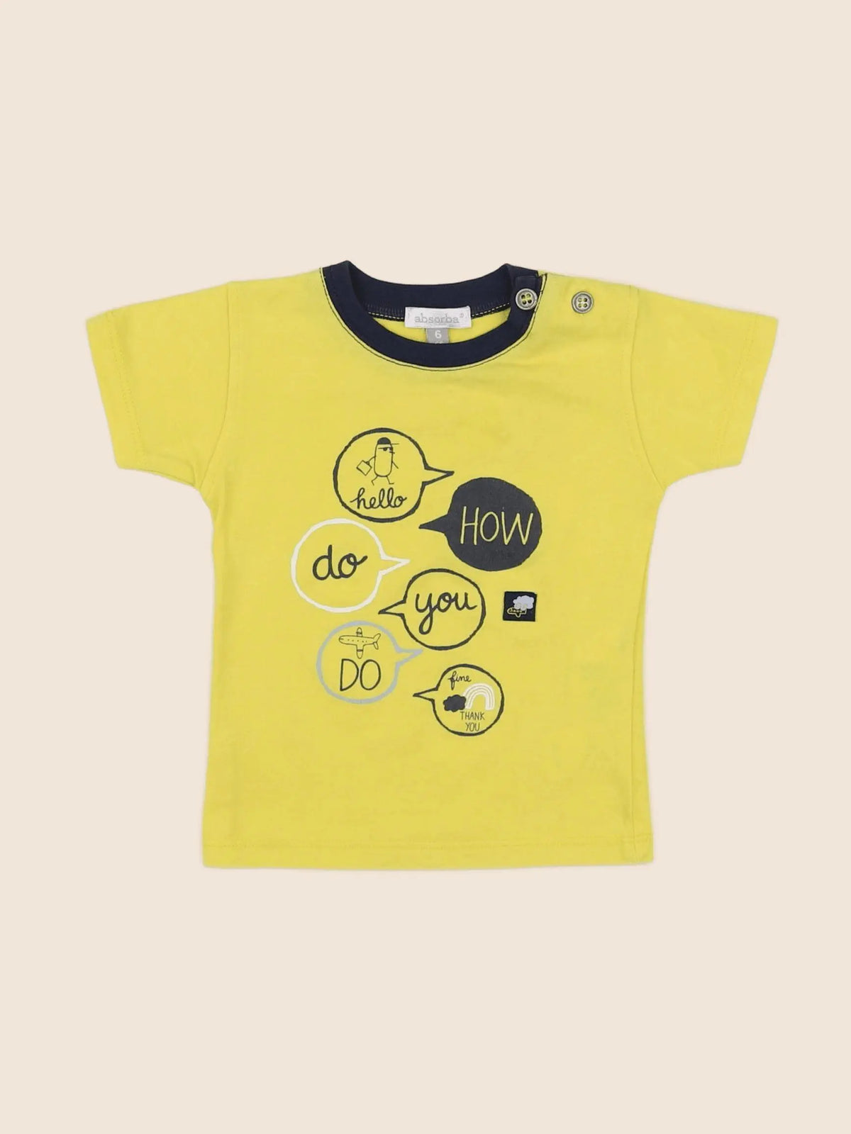 Absorba - tee-shirt jaune - 6 mois