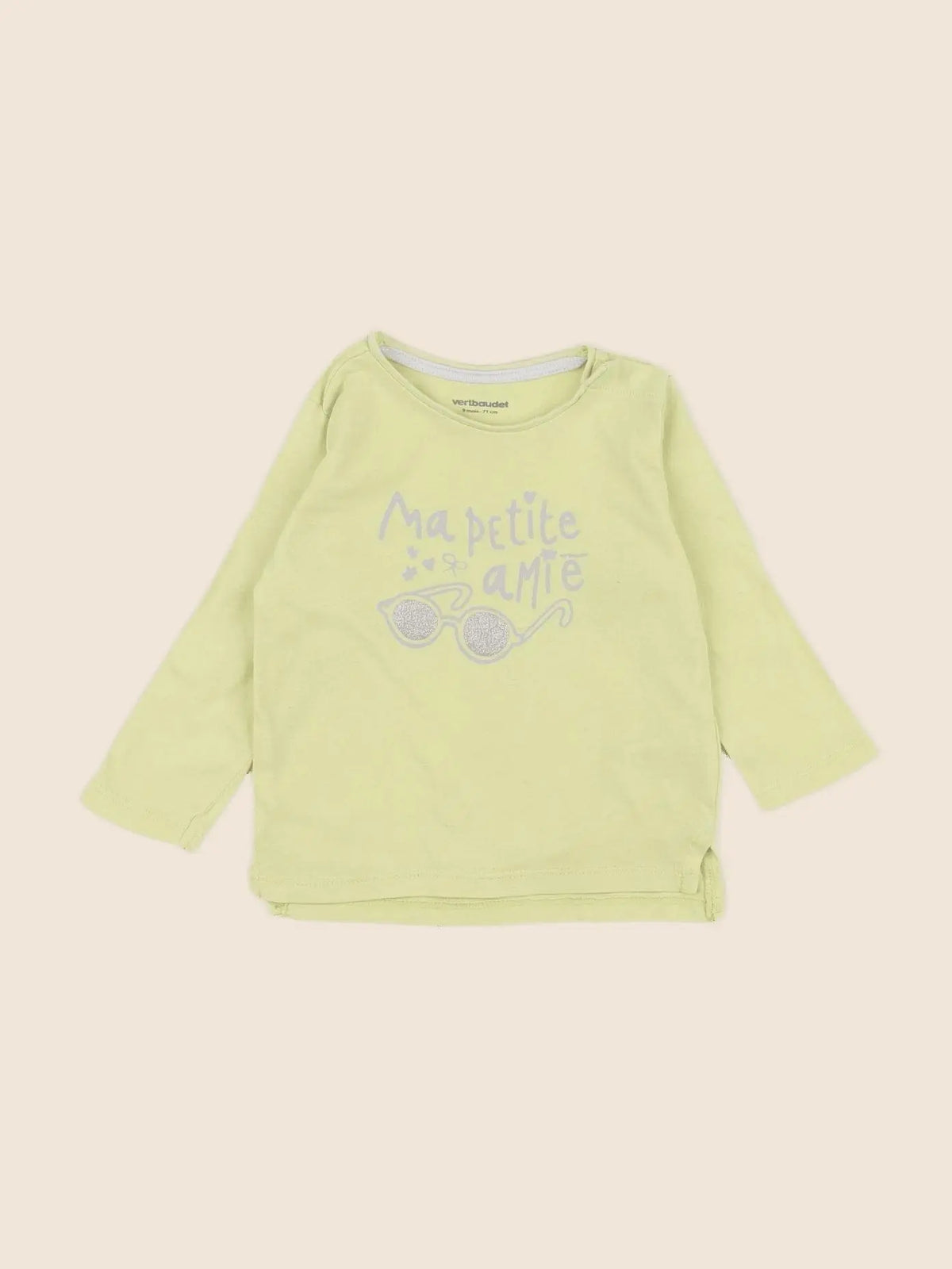 Vertbaudet - tee-shirt jaune - 9 mois