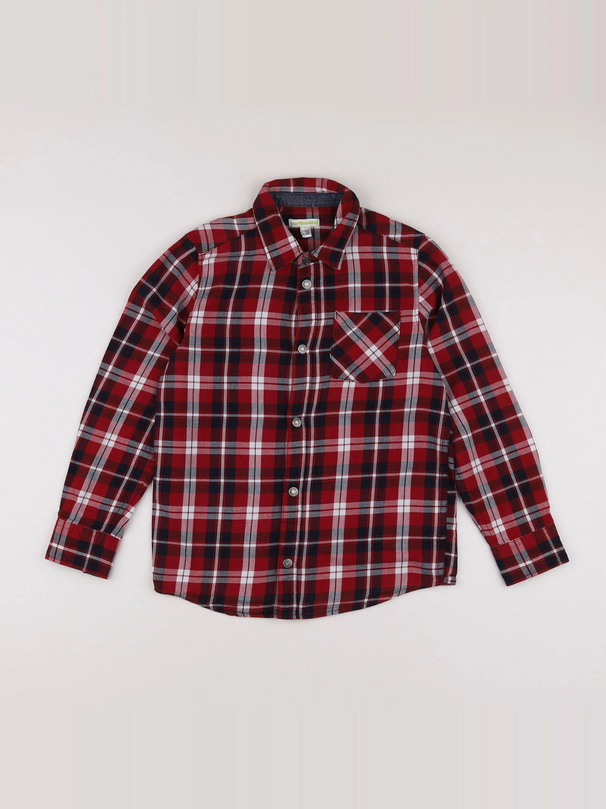 Vertbaudet - chemise rouge - 10 ans