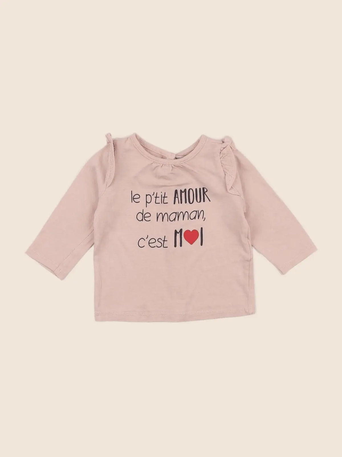 Vertbaudet - tee-shirt rose - 3 mois