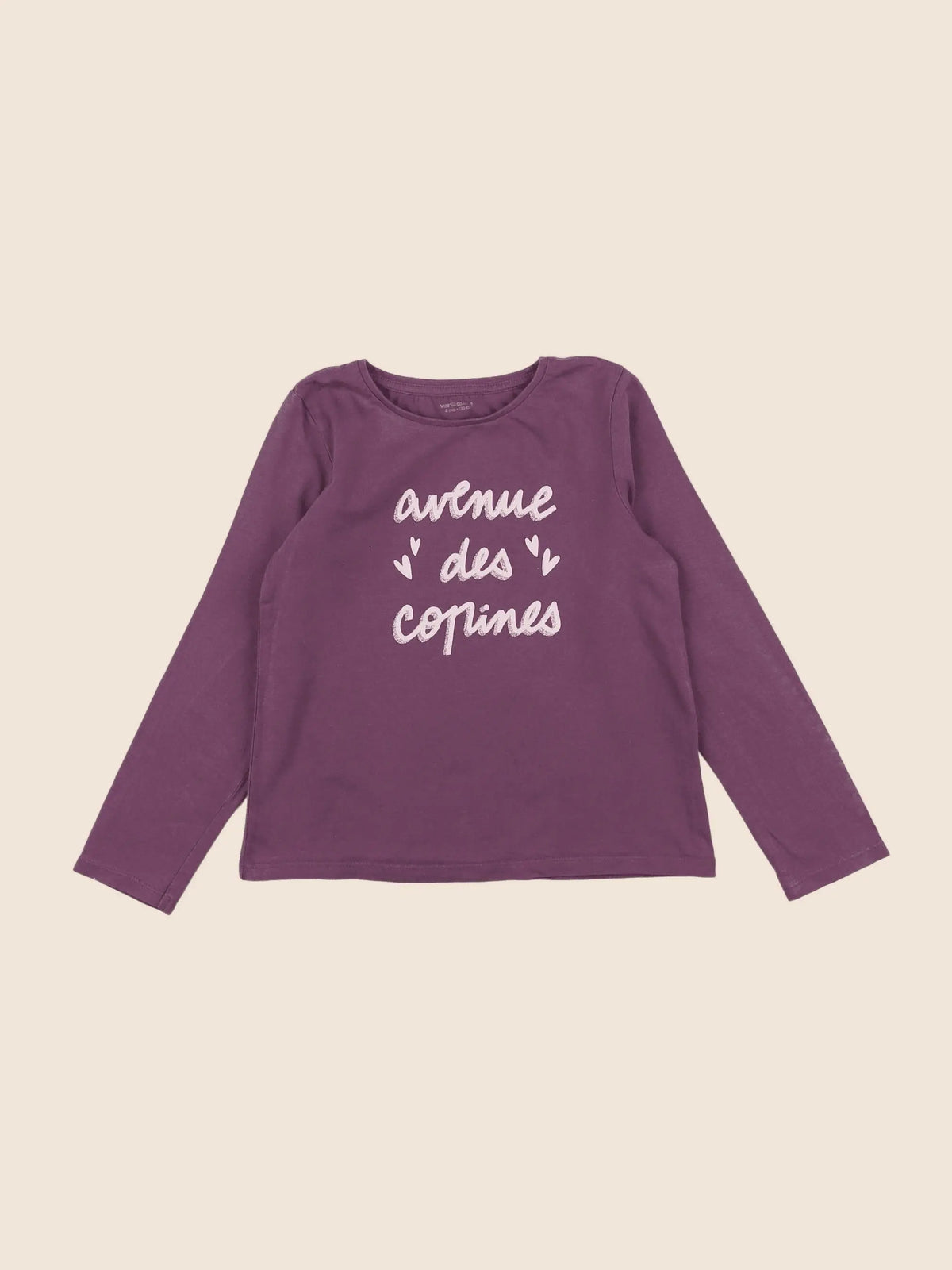 Vertbaudet - tee-shirt violet - 8 ans