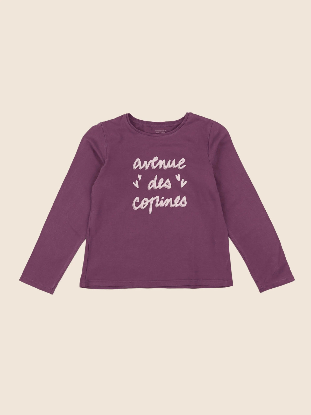 Vertbaudet - tee-shirt violet - 8 ans