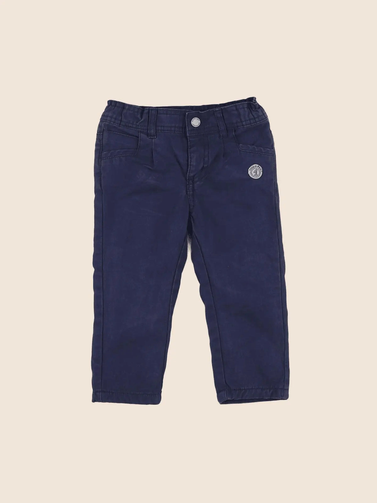 Vertbaudet - pantalon bleu - 12 mois
