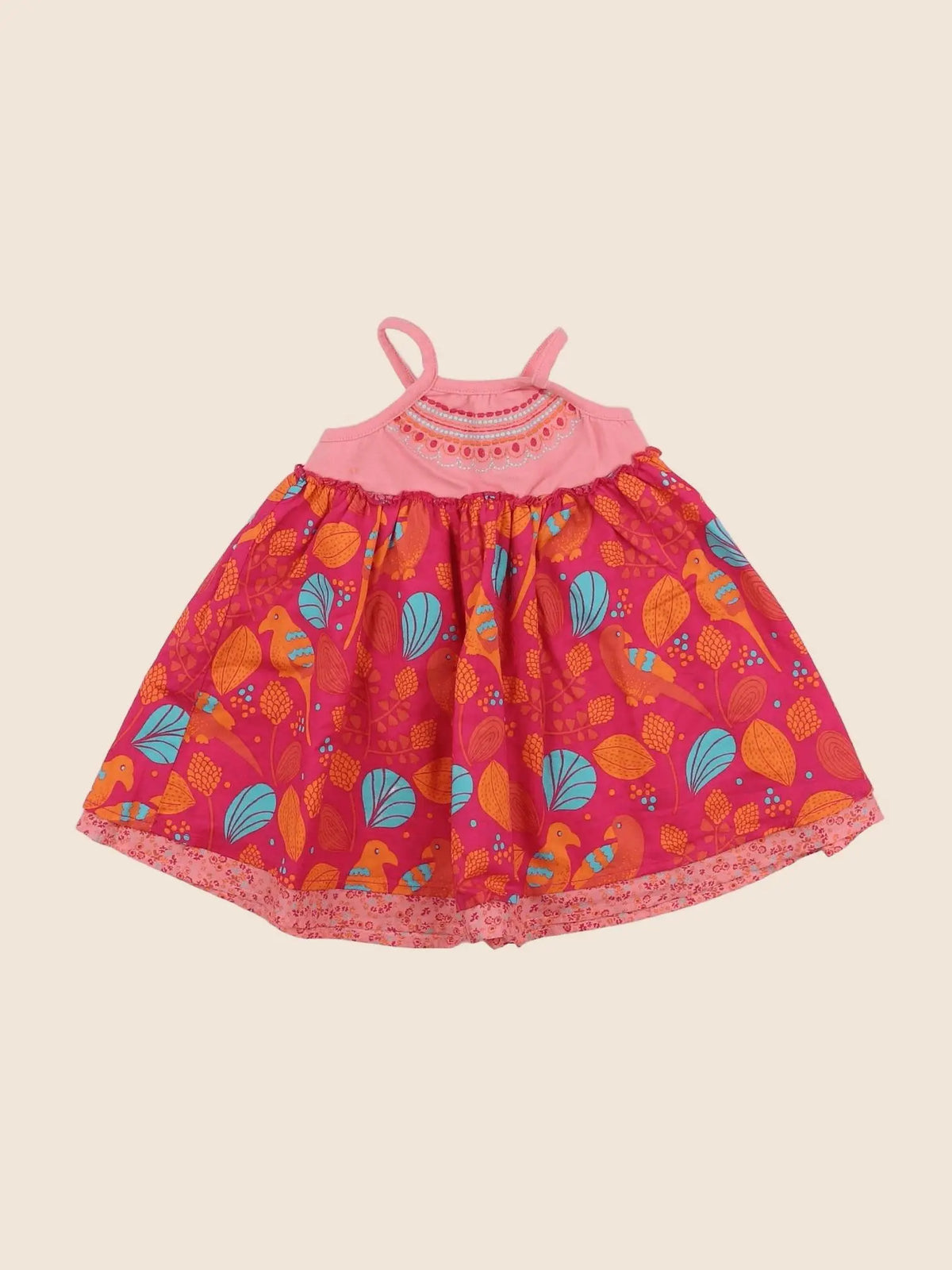 Vertbaudet - robe rose, rouge - 6 mois