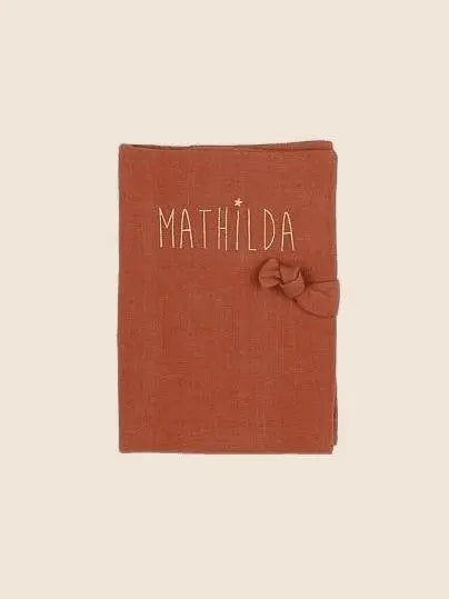 Petit Picotin - "MATHILDA" protège carnet de santé marron -