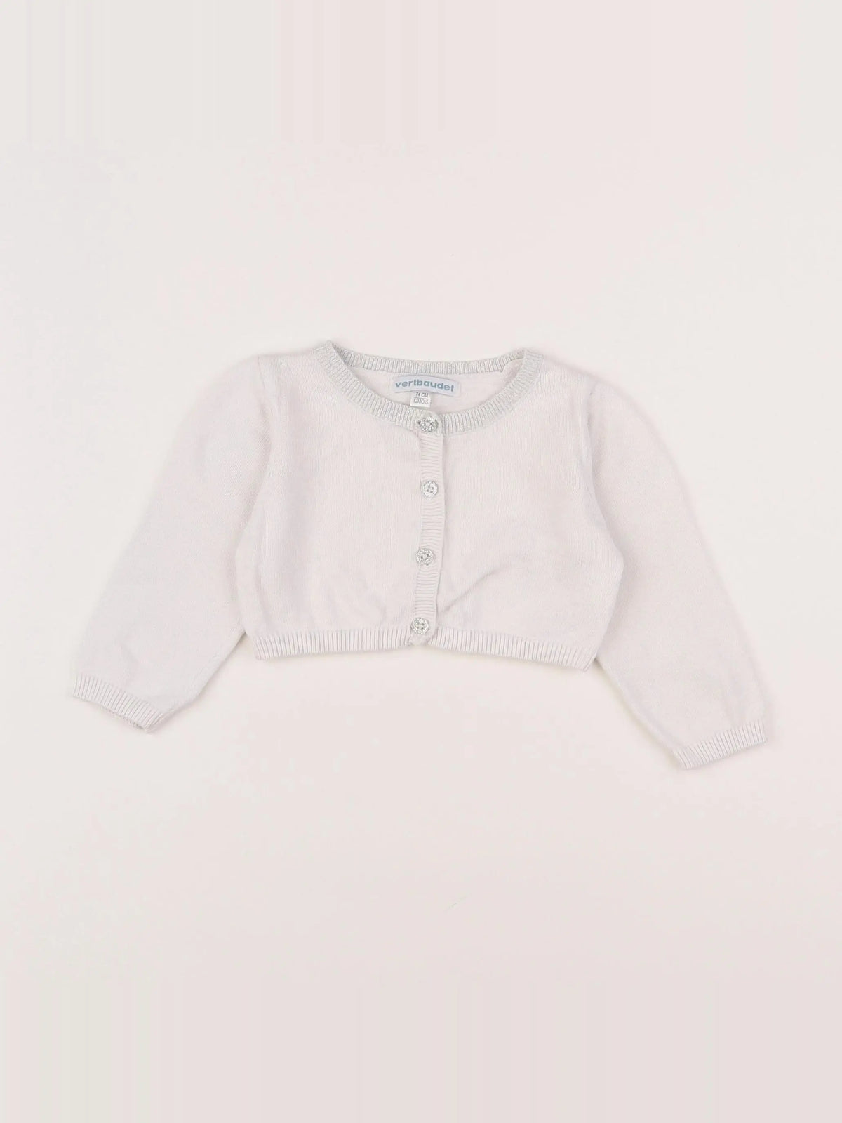 Vertbaudet - gilet blanc - 12 mois