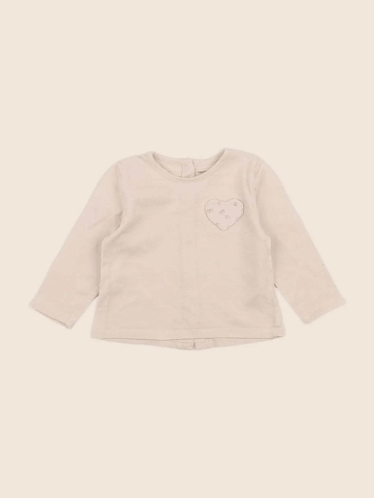 Vertbaudet - tee-shirt beige - 9 mois