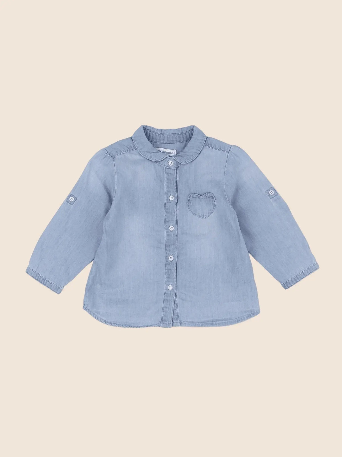 Vertbaudet - blouse bleu - 12 mois