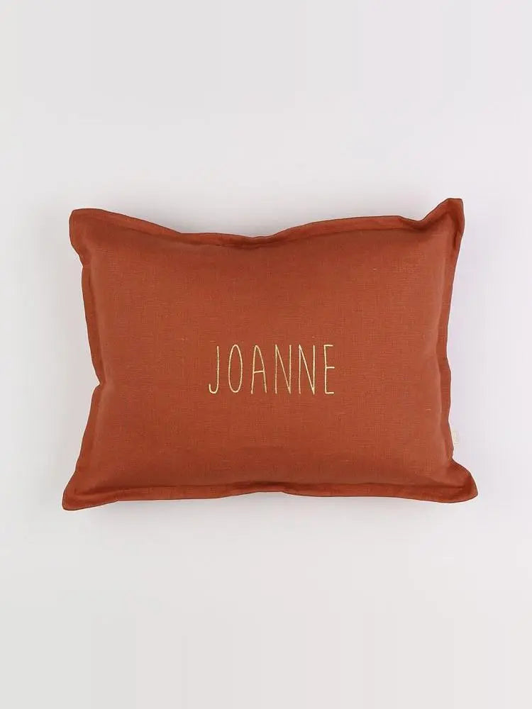 Petit Picotin - "JOANNE" coussin rouge -