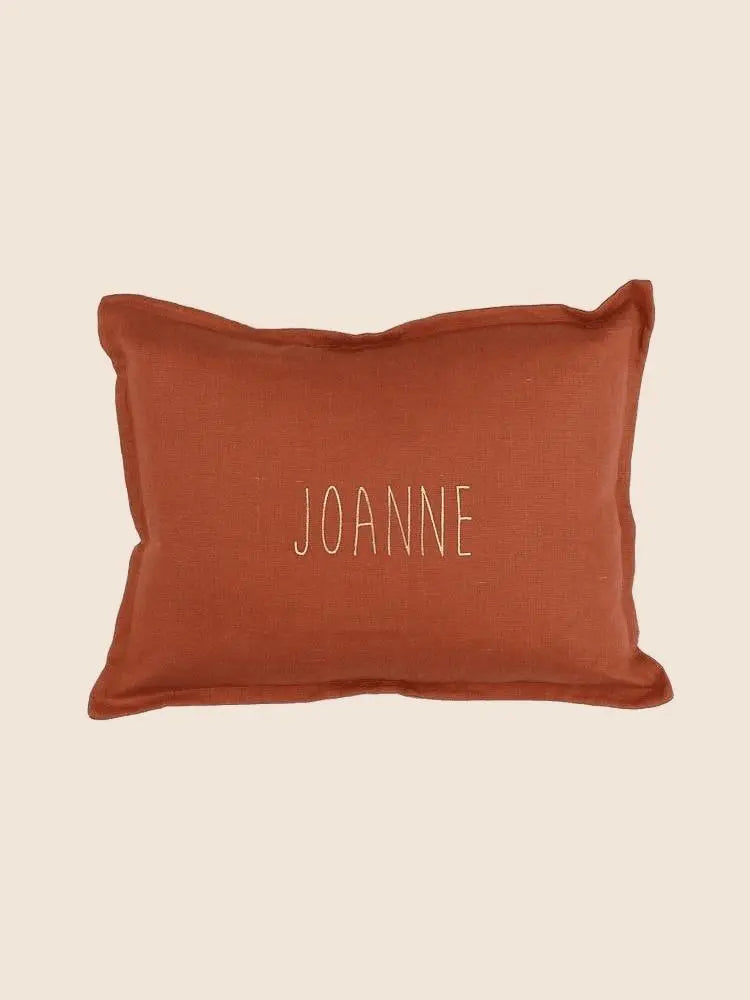 Petit Picotin - "JOANNE" coussin rouge -