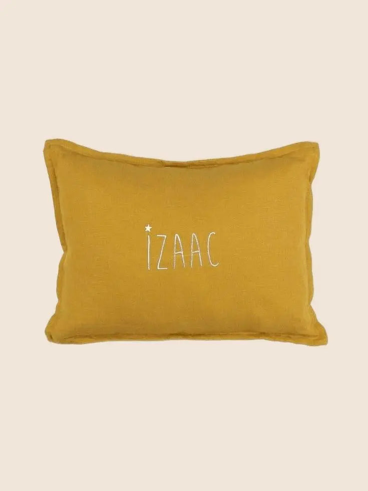 Petit Picotin - "IZAAC" coussin jaune