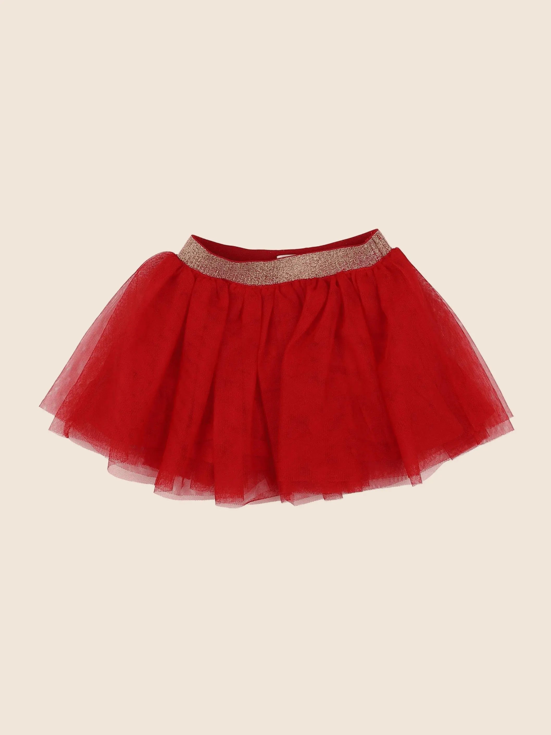 Vertbaudet - jupe rouge - 18 mois