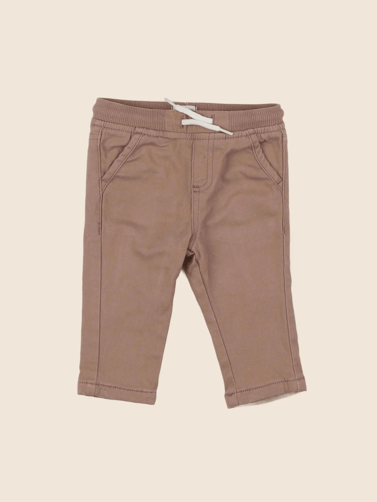 Vertbaudet - pantalon doublé marron - 6 mois