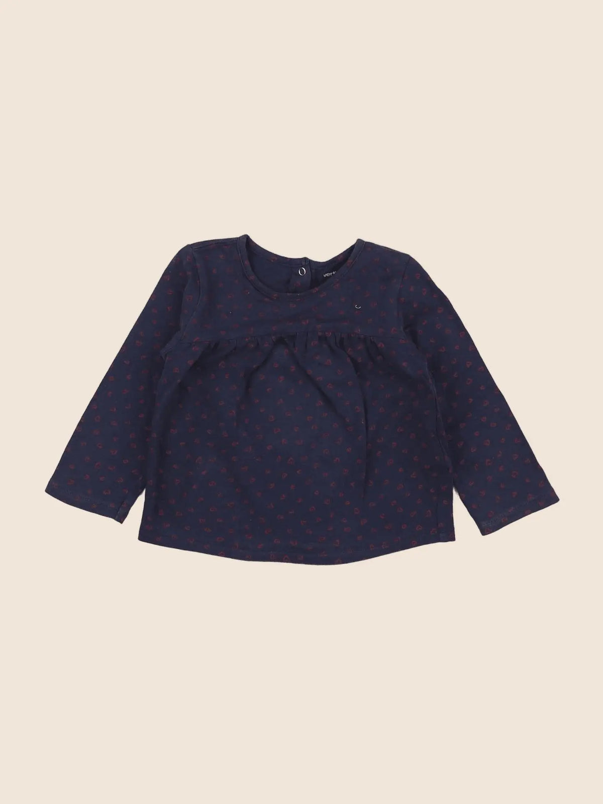 Vertbaudet - tee-shirt bleu - 12 mois