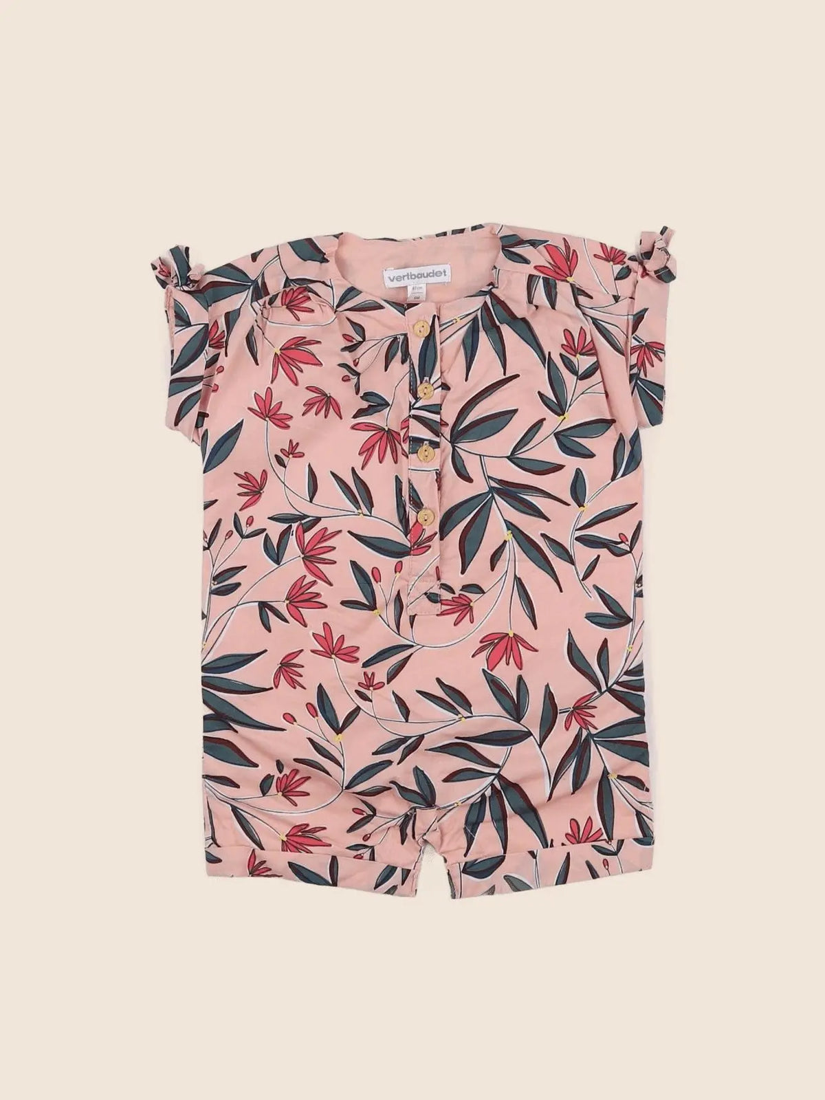 Vertbaudet - combinaison rose - 6 mois