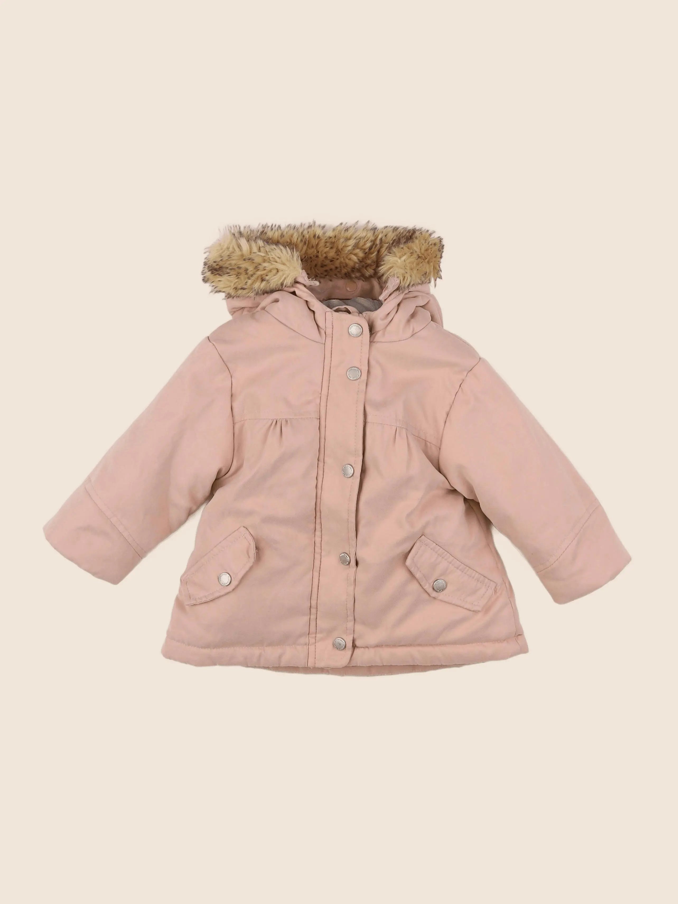 Vertbaudet - parka rose - 9 mois