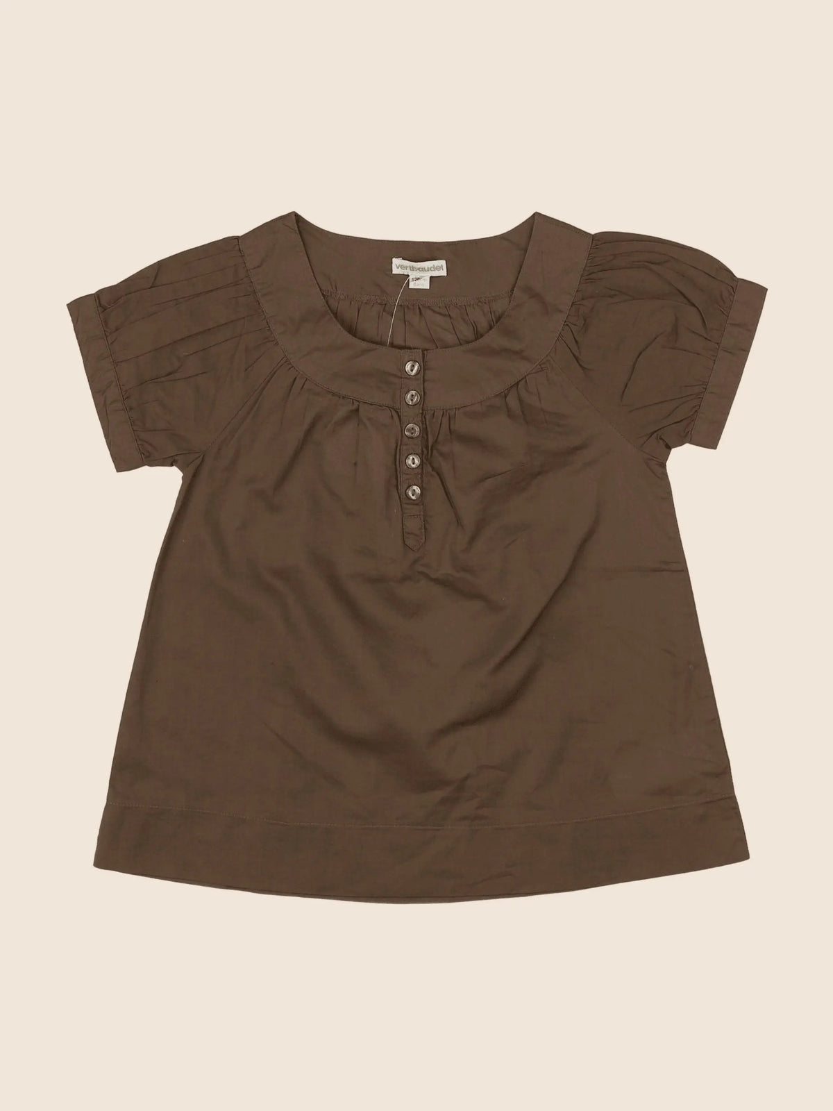 Vertbaudet - blouse marron - 8 ans