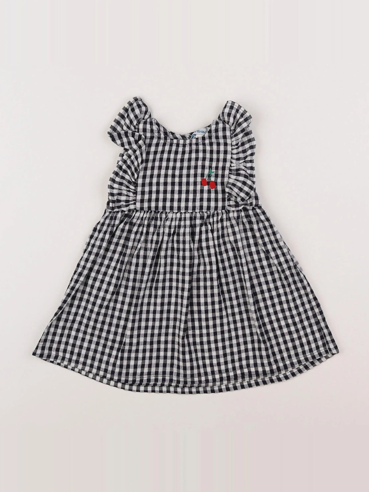 Vertbaudet - robe blanc, noir - 12 mois