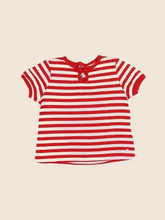 Petit Bateau - tee-shirt rouge - 12 mois