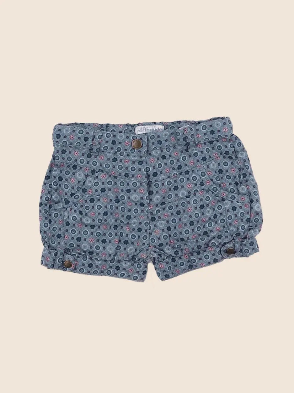 Vertbaudet - short bleu - 12 mois
