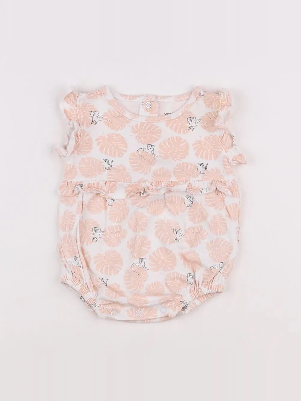 Vertbaudet - combinaison blanc, rose - 3 mois