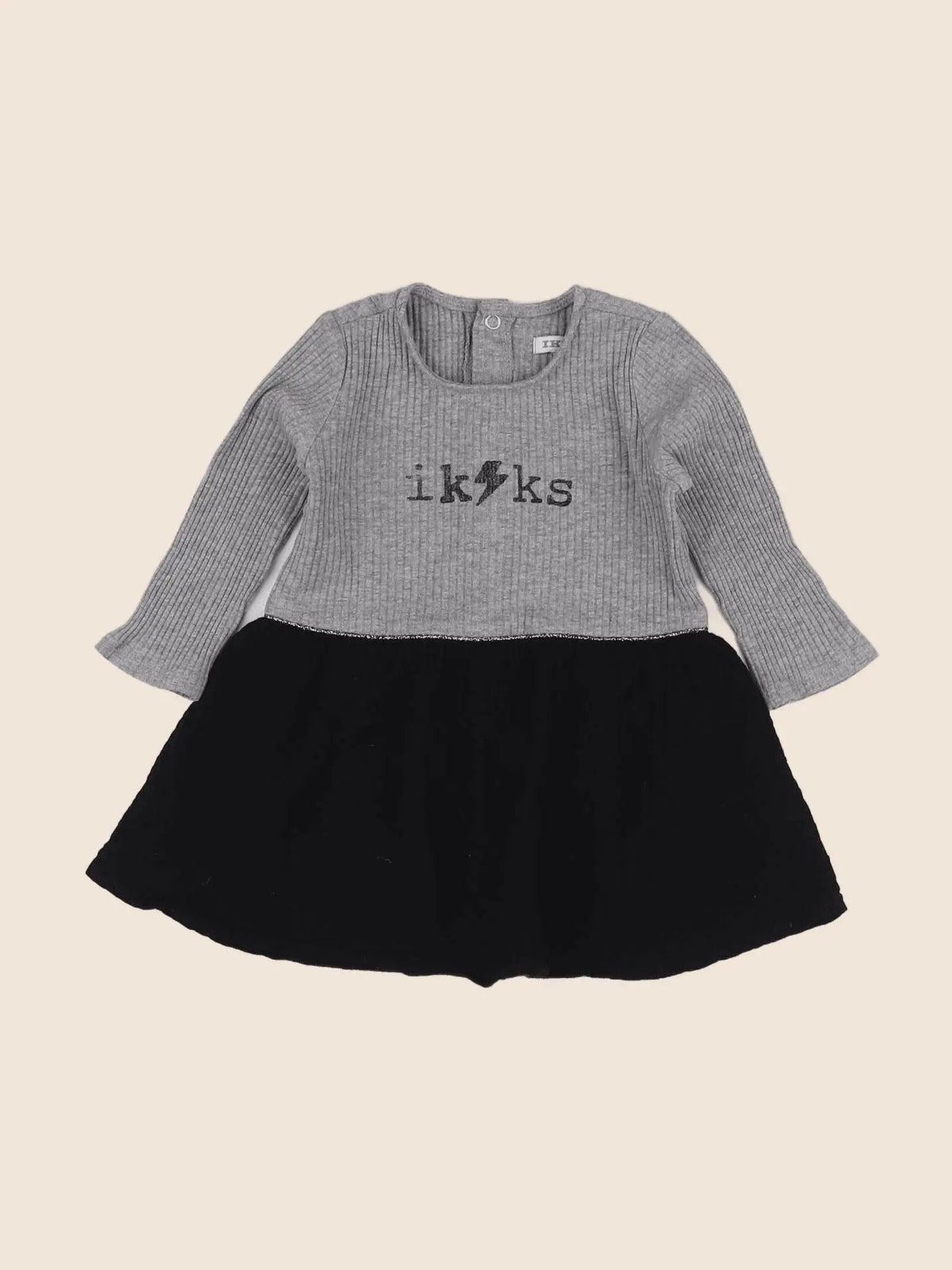 IKKS - robe gris, noir - 12 mois