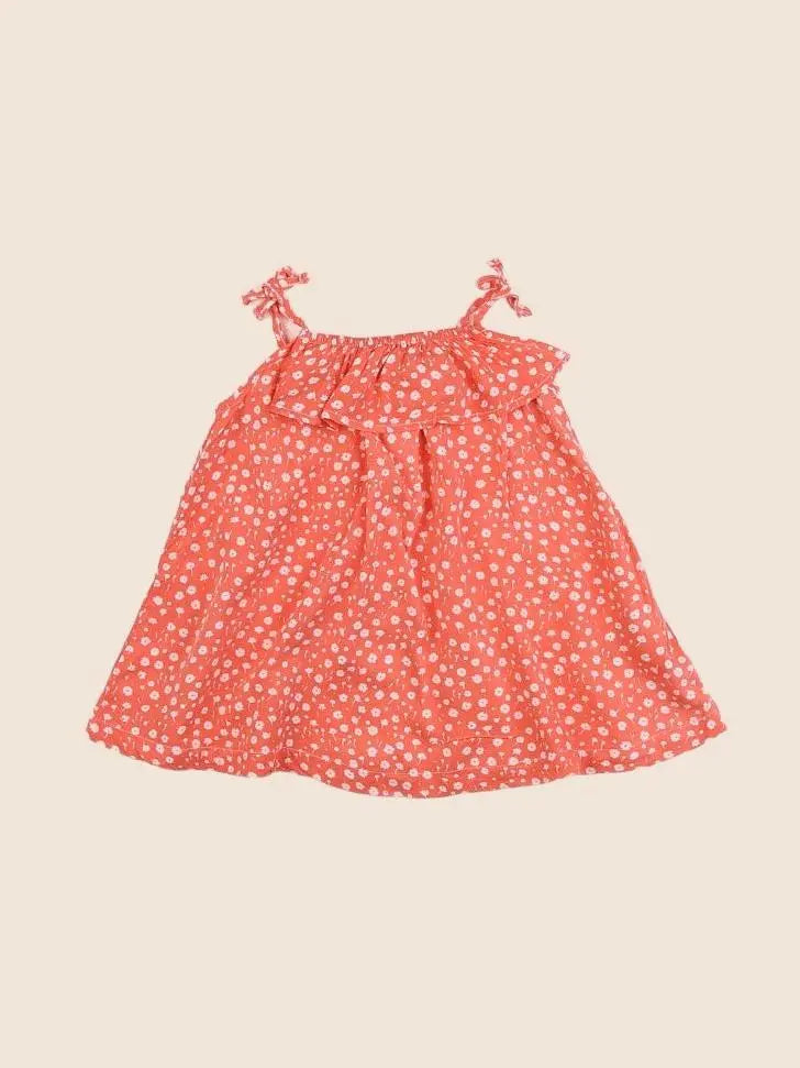 Vertbaudet - robe orange - 12 mois