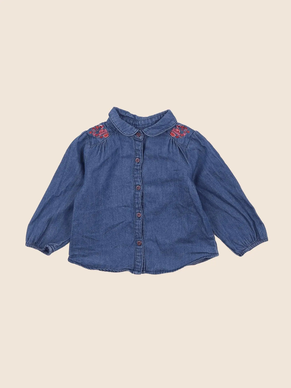 Vertbaudet - blouse bleu, multicolore - 12 mois