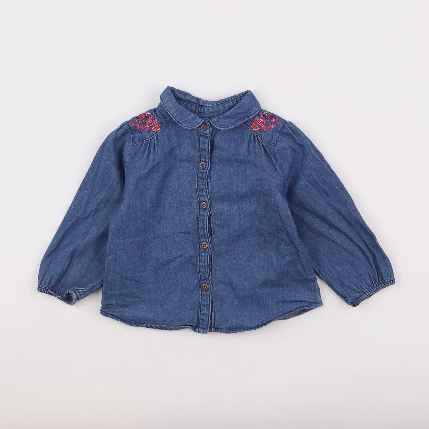 Vertbaudet - blouse bleu, multicolore - 12 mois