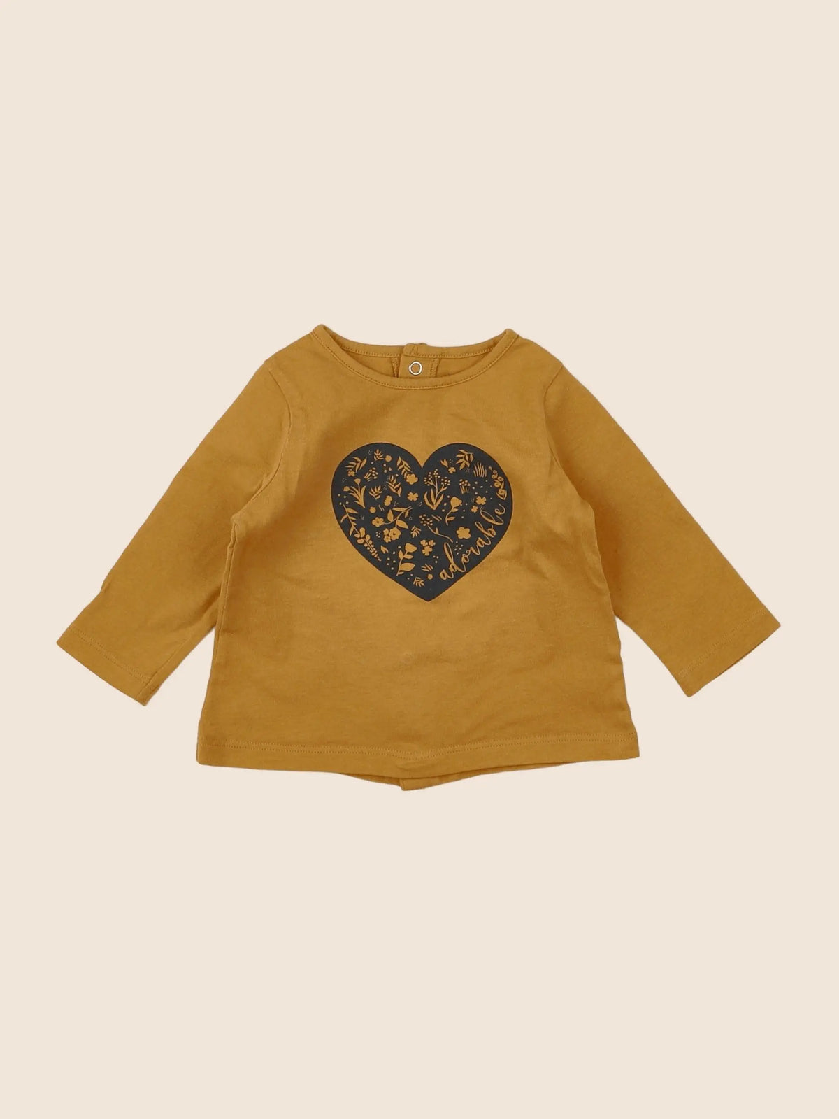Vertbaudet - tee-shirt jaune - 3 mois