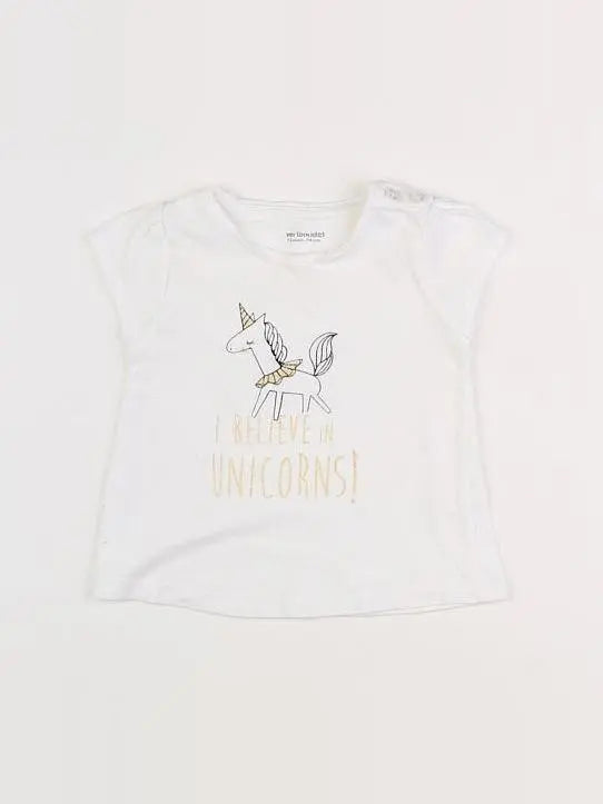Vertbaudet - tee-shirt blanc - 12 mois