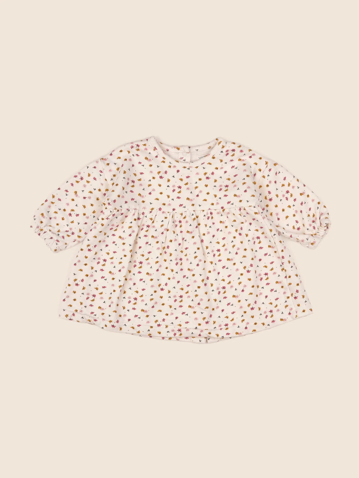 Vertbaudet - robe beige - 18 mois