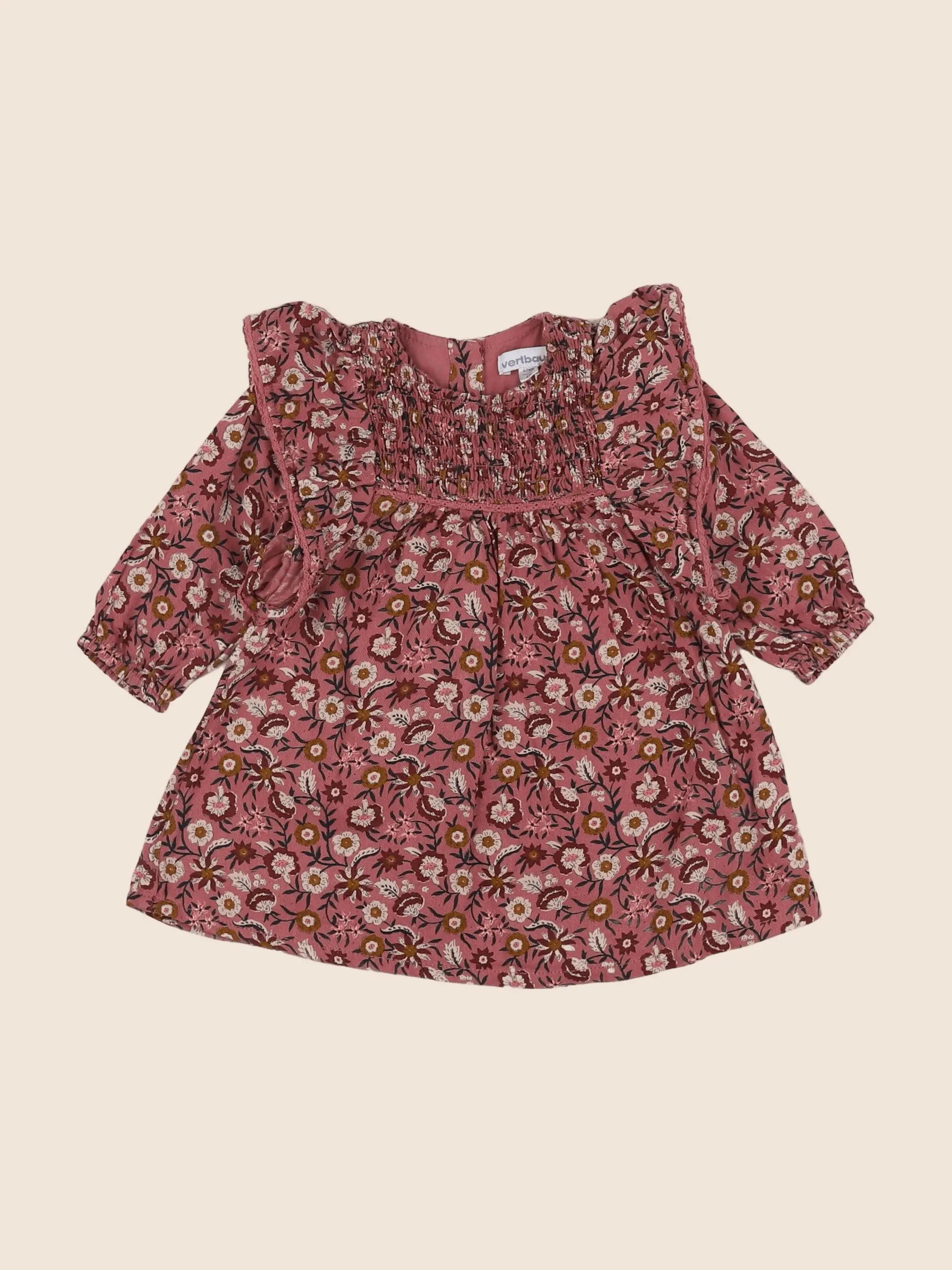Vertbaudet - robe rose - 6 mois