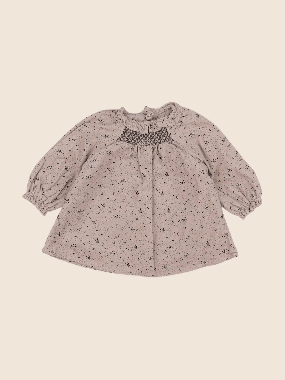 Vertbaudet - robe beige - 6 mois