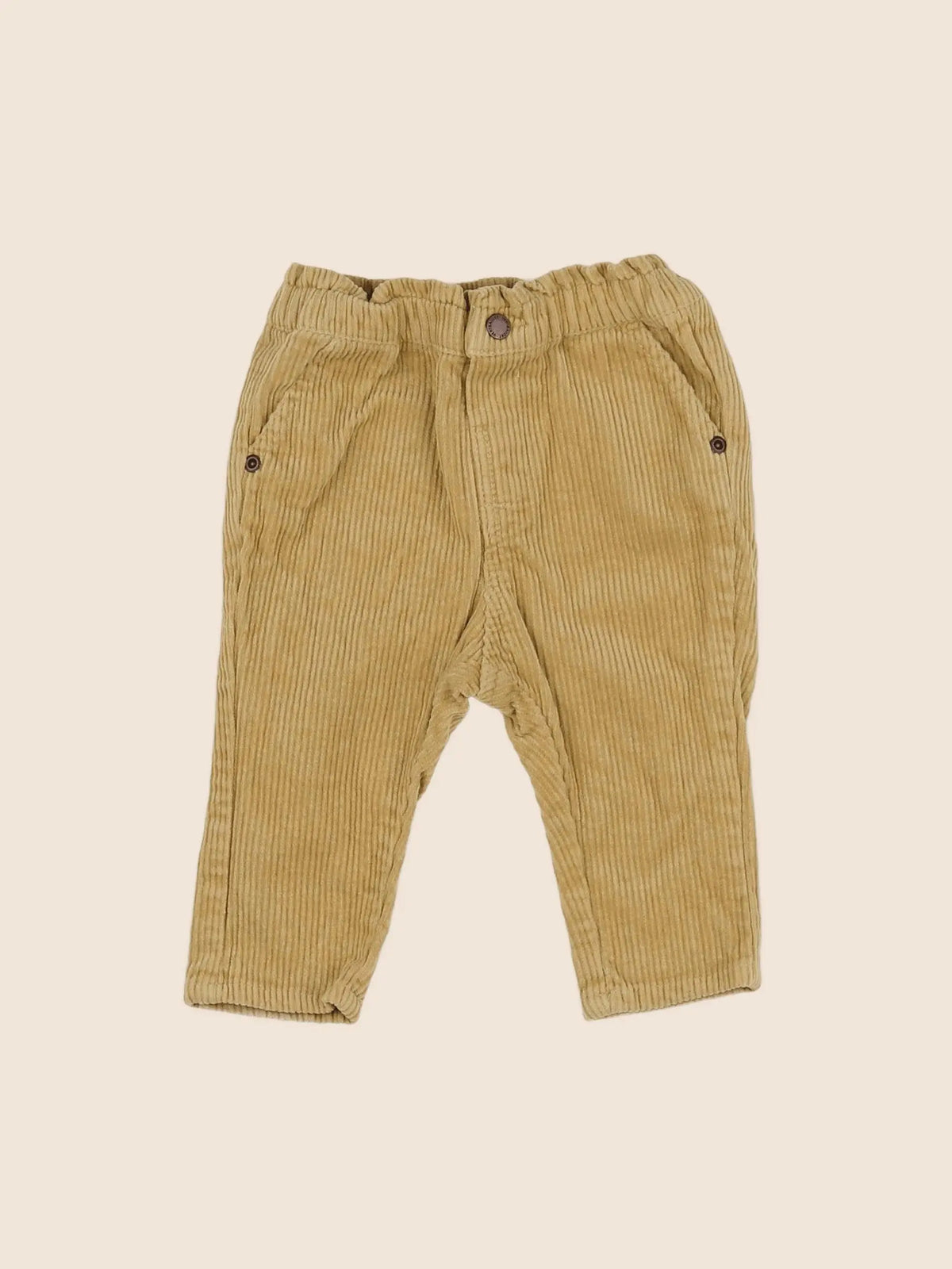 Vertbaudet - pantalon jaune - 6 mois