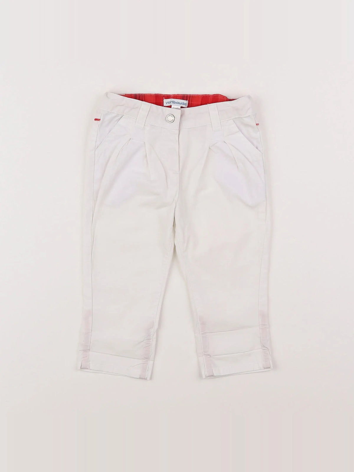 Vertbaudet - pantalon blanc - 6 mois