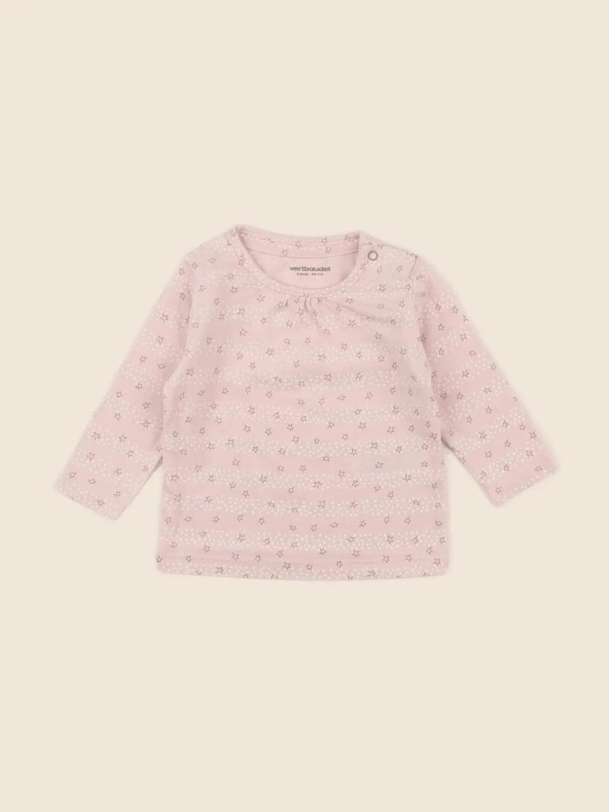 Vertbaudet - tee-shirt rose - 3 mois