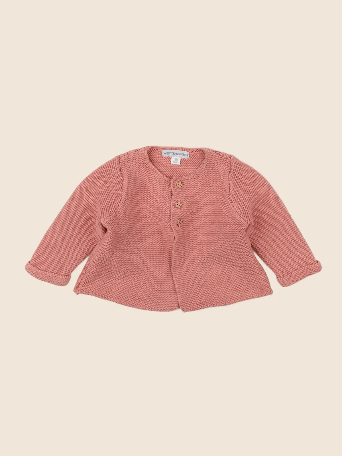 Vertbaudet - gilet rose - 3 mois