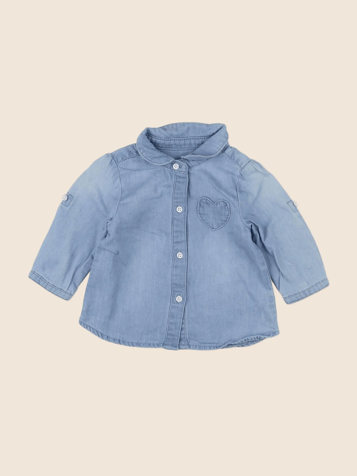 Vertbaudet - blouse bleu - 3 mois