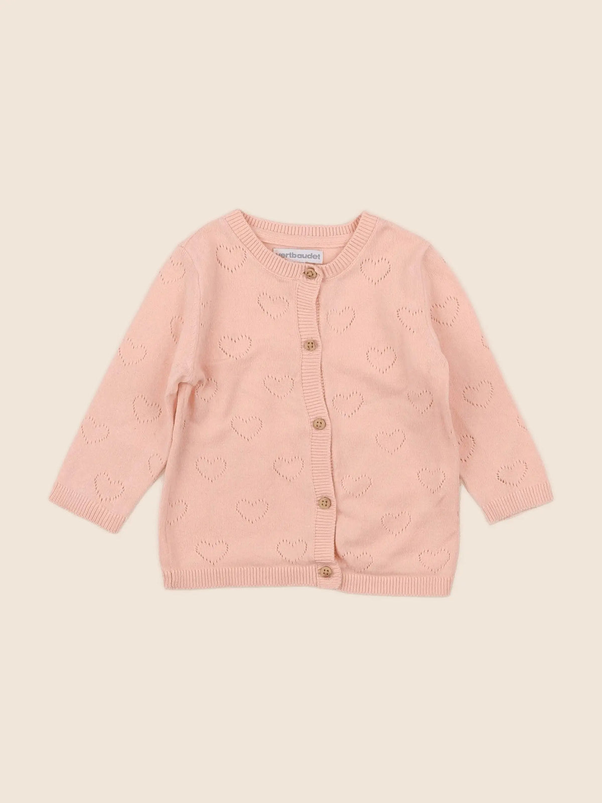 Vertbaudet - gilet rose - 6 mois