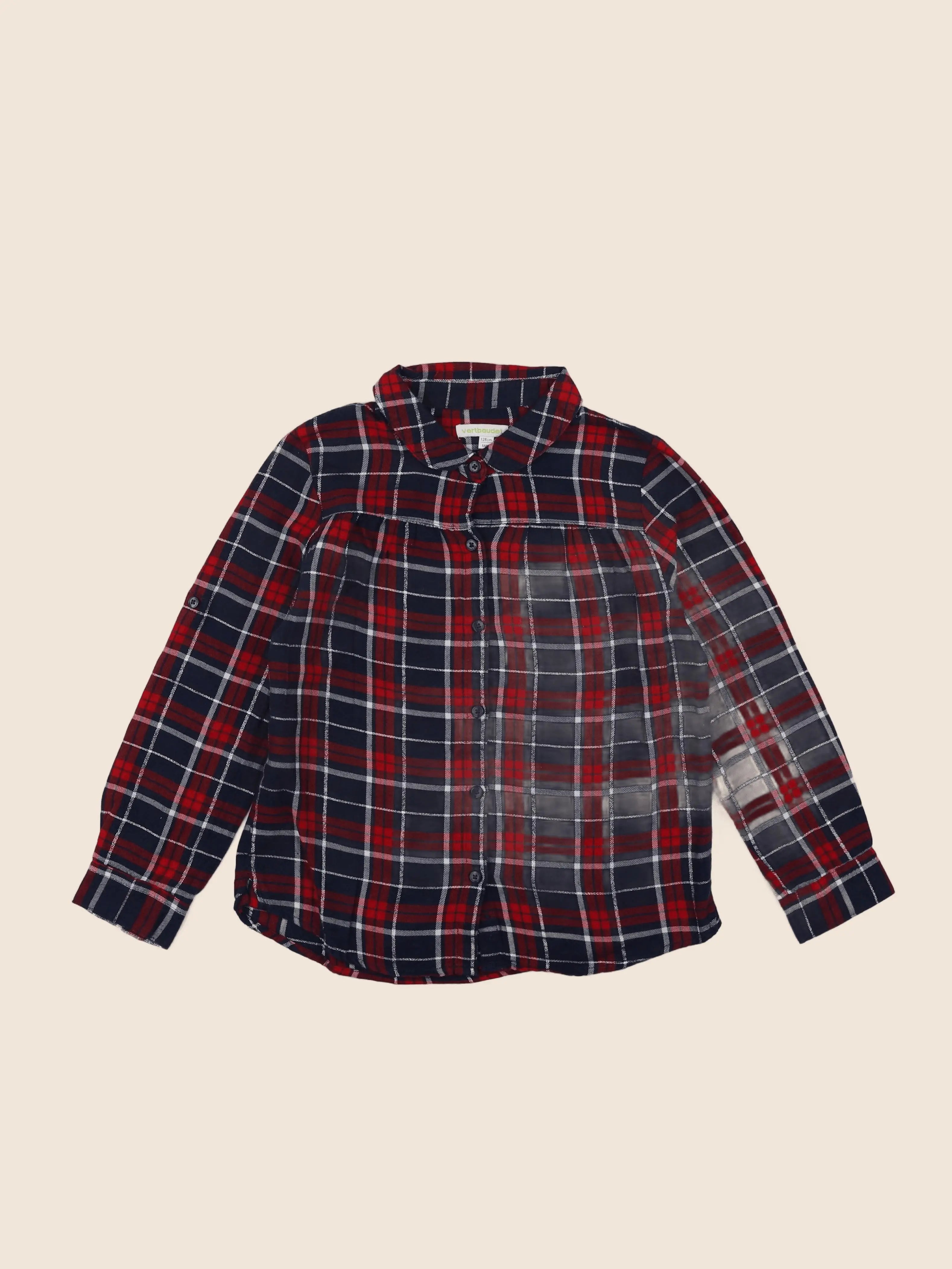 Vertbaudet - blouse bleu - 8 ans