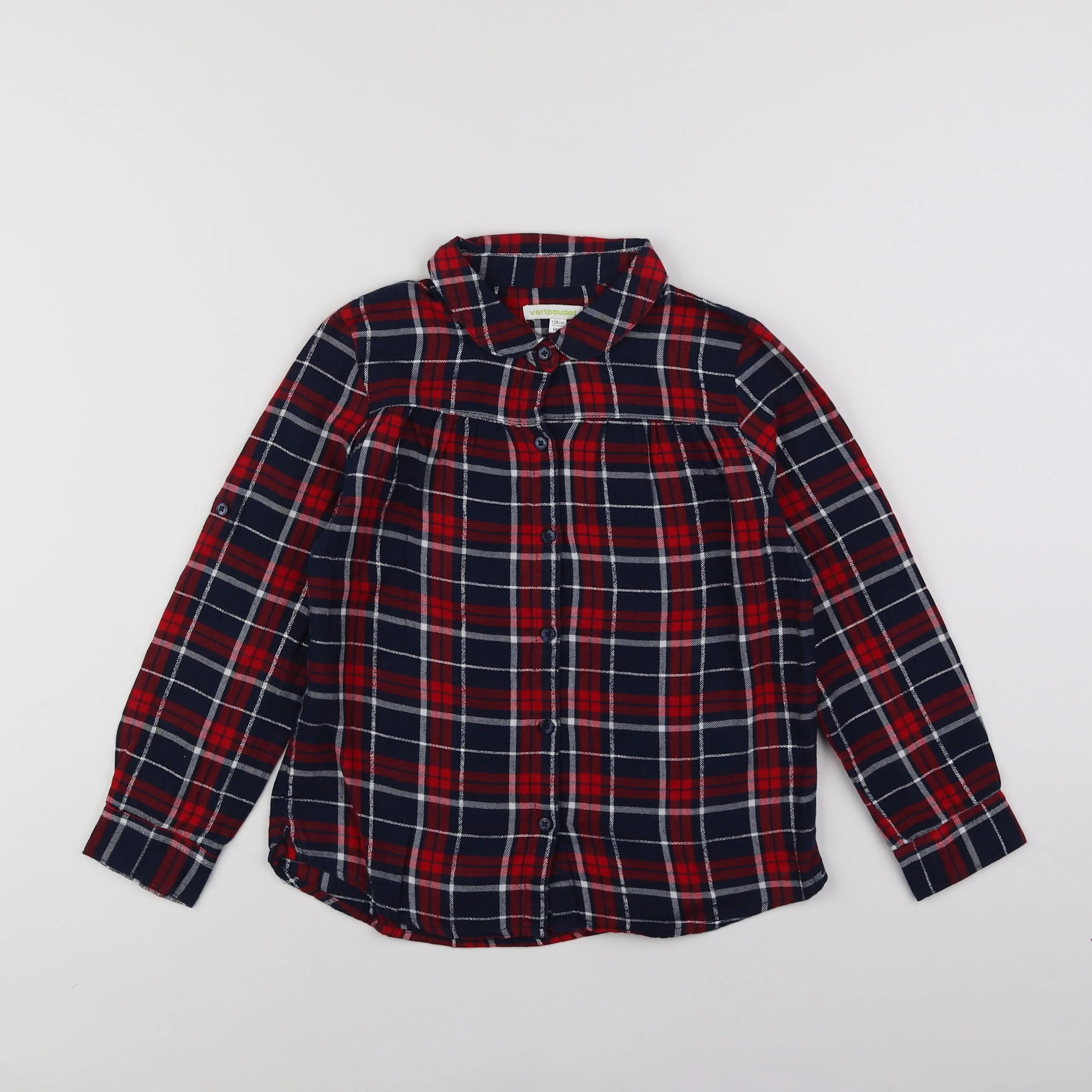 Vertbaudet - blouse bleu - 8 ans