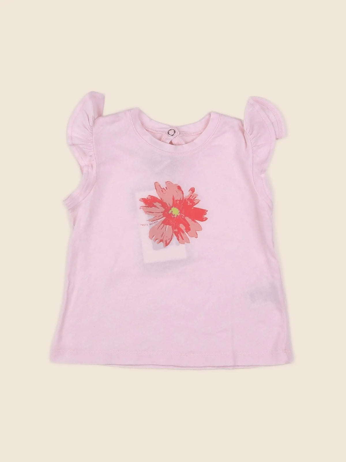Petit Bateau - tee-shirt rose - 12 mois
