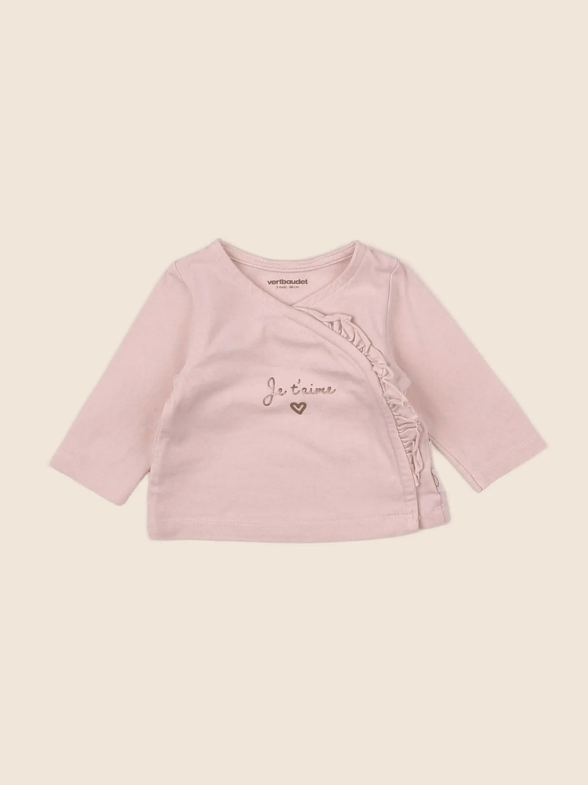 Vertbaudet - tee-shirt rose - 3 mois