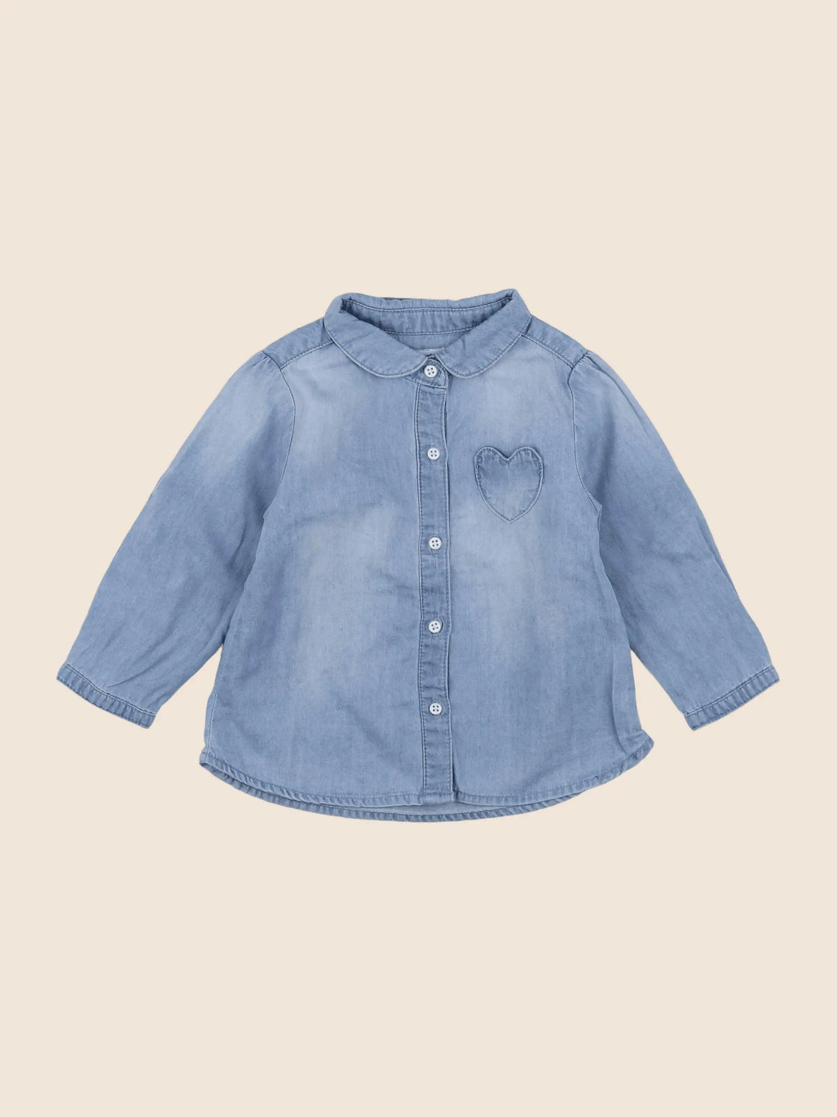 Vertbaudet - chemise bleu - 12 mois