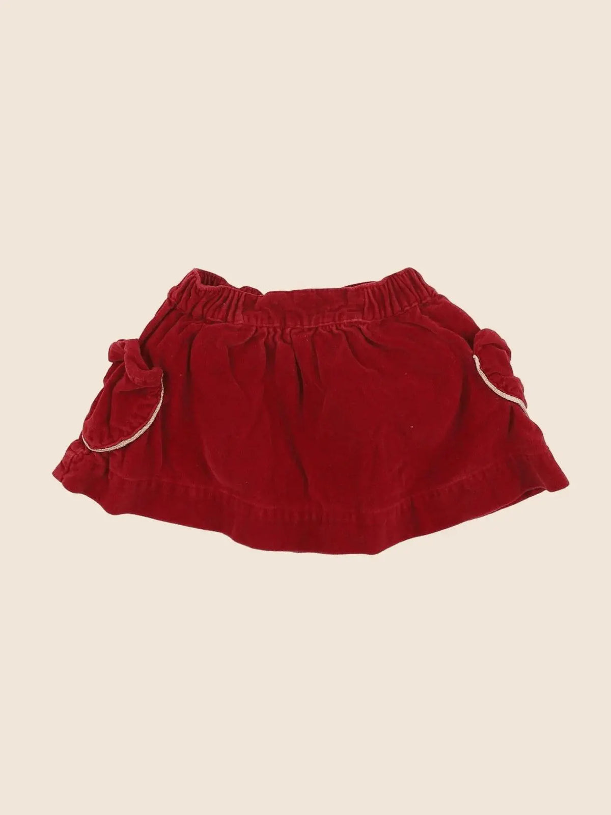Vertbaudet - jupe rouge - 12 mois