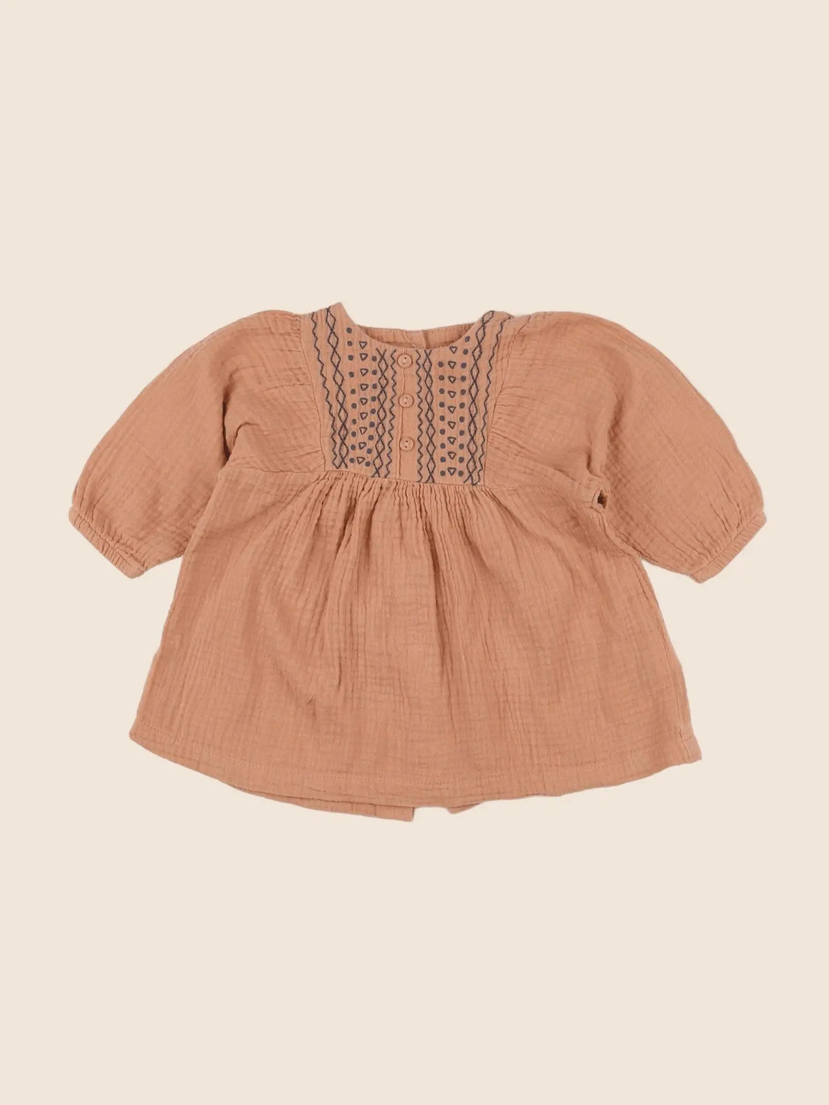Vertbaudet - robe beige - 9 mois