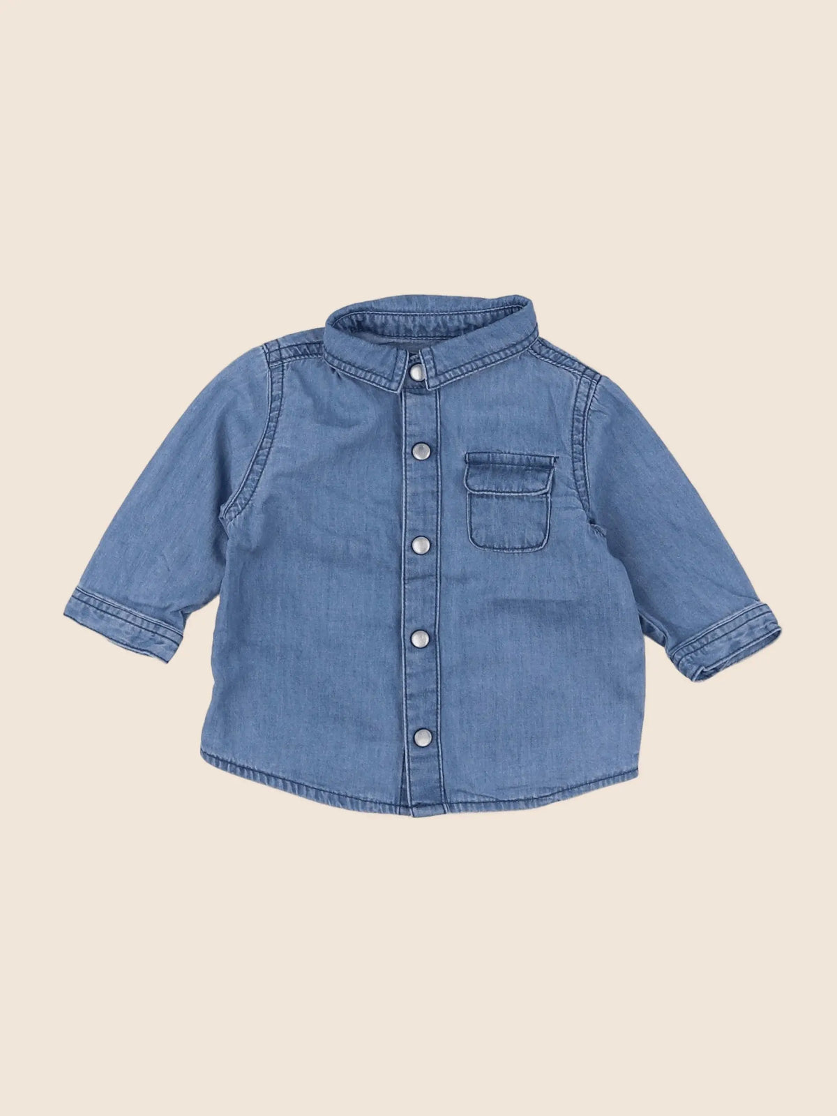 Vertbaudet - chemise bleu - 3 mois