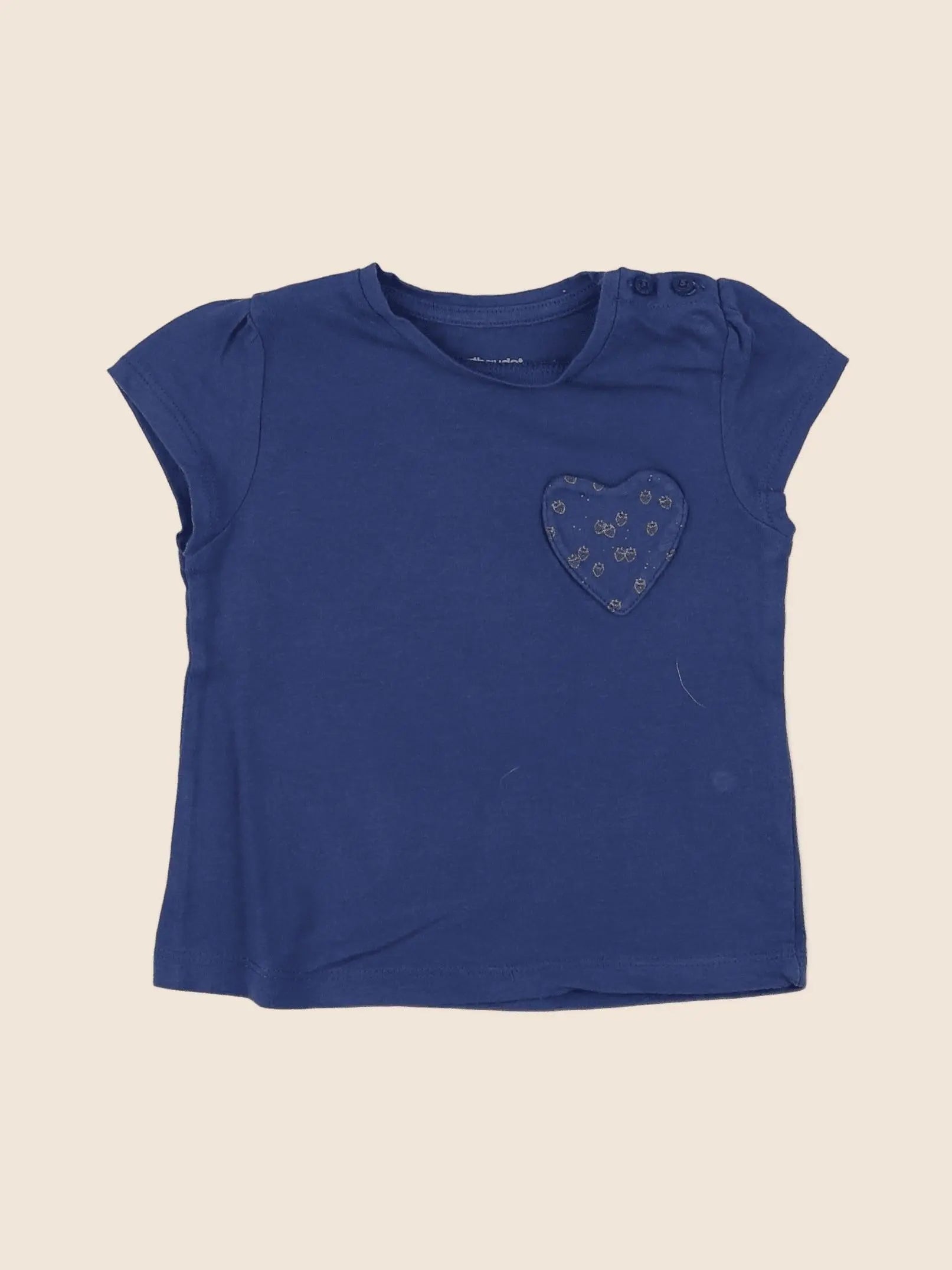Vertbaudet - tee-shirt bleu - 12 mois