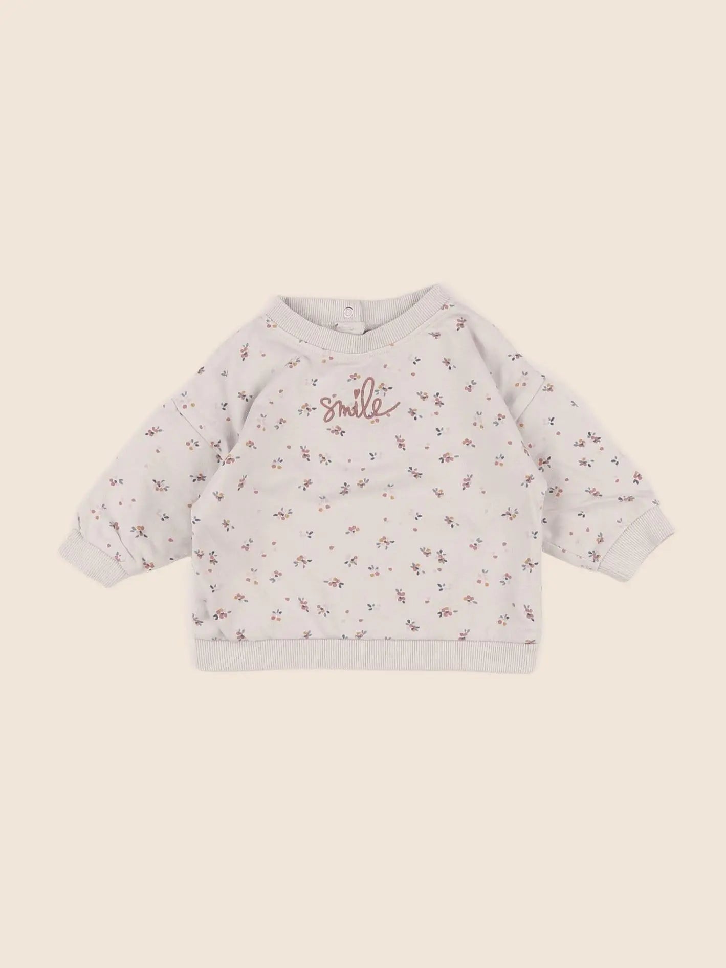 Vertbaudet - sweat beige - 6 mois
